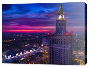 Warszawa, Polska. Widok z powietrza na miasto 