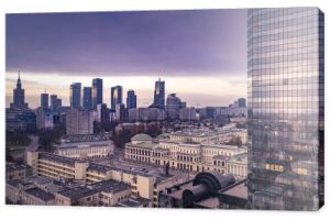 Warszawa, Polska. Widok z powietrza na miasto 