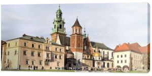 Panorama zamku na Wawelu w Krakowie, Polska