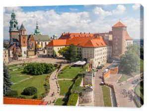 Kraków, Polska. Wawel zabytkowy Zamek Królewski i Katedra