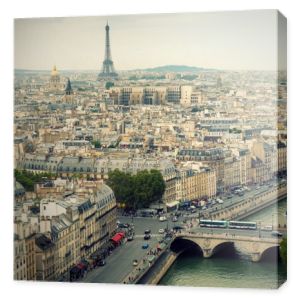 Paryż panoramę miasta z wieży Eiffla