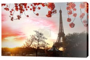 Paryż, Wieża Eiffla na wiosnę