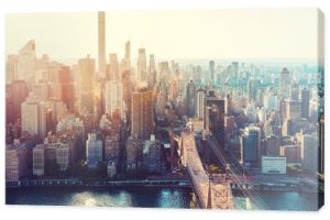 Widok z lotu ptaka na panoramę Nowego Jorku