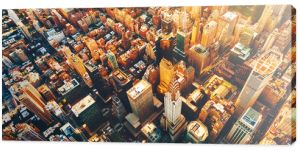 Widok z lotu ptaka na Manhattan Nowy Jork od Midtown