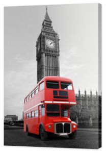 Londyński autobus dla Big Ben