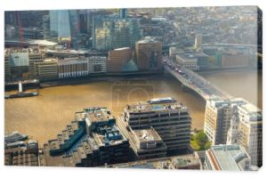 City of London ptaka, Tamizy i mosty. Panoramy Londynu postaci 32 piętrze budynku Walkie-Talkie