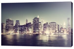 panorama Nowego Jorku w nocy