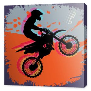Motocross streszczenie tło, ilustracji wektorowych