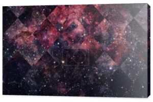Streszczenie tło geometrycznych hipster z Trójkąty, koła, Mgławica, gwiazdy i galaktyki. Elementy tego obrazu dostarczone przez Nasa.