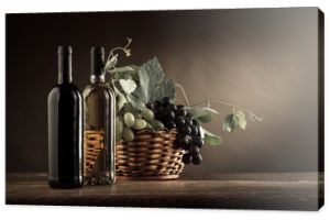 Degustacja wina i martwa natura owoców