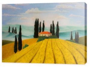 pastelowy obraz Toskanii