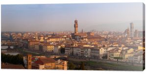 Panorama Florencji XXL rano, Toskania, Włochy, Europa