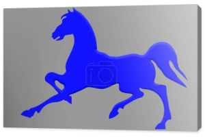 koń niebieski