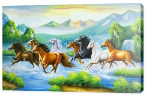 Malarstwo koni, zgodnie z kulturą Orientu, jest gatunkiem dynamicznym, inteligentny, wierny, który będzie odnieść sukces i bezpiecznie wrócić do domu. Malarstwo jest przekazywana na przybyszów kultury Azji Wschodniej