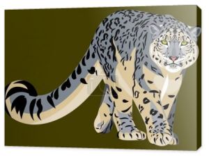 portret pięknej snow Leopard, żbik