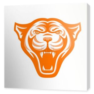 Panthers głowy logo dla klubu sportowego lub zespołu. Logo maskotka zwierząt. Szablonu. Ilustracja wektorowa.