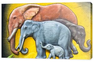 Fragment płaskorzeźby i słoń
