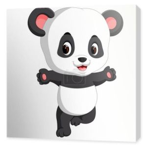 Cute dziecko panda kreskówka