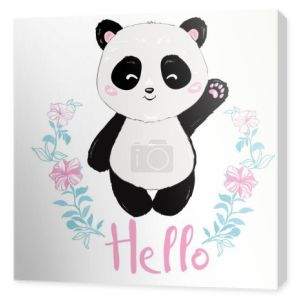 Panda wektor, słodkie panda głowy na białym tle