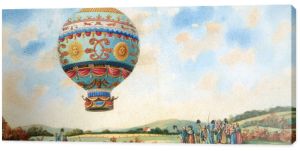 ilustracja balon na gorące powietrze