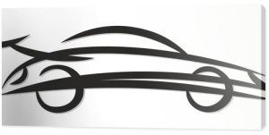 Logo szybkiego samochodu.