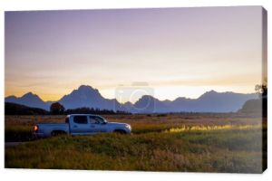 Ciężarówka w Parku Narodowym Grand Teton, Wyoming