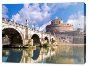 Zamek Aniołów z mostem w Rzymie, Włochy