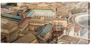 koncepcja horyzontalna placu San Pietro z zabytkowymi budynkami w Watykanie 