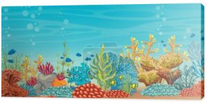 podwodna rafa koralowa i ryby.