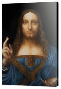 Zbawiciel świata. Salvador mundi. Moja własna reprodukcja obrazu Leonarda Da Vinci.