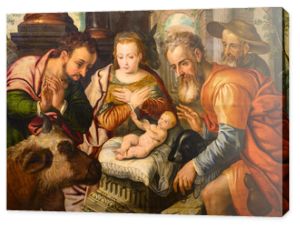 Wiedeń, Austria. 23.10.2019. „Adoracja pasterzy” (ok. 1560/70) z Holandii. Kunsthistorisches Museum (Muzeum Historii Sztuki) w Wiedniu.