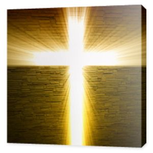 Chrześcijański krzyż światła