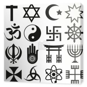 świat religii symbole wektor zestaw ikon eps10