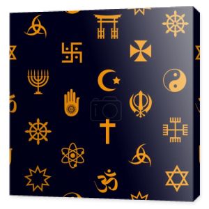 religie świata symboli wektorowe ikony wzór eps10