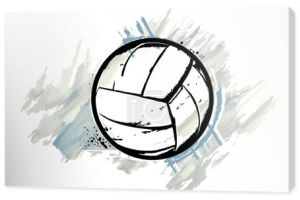 Piłka do siatkówki efekt akwareli. Ilustracja wektorowa.