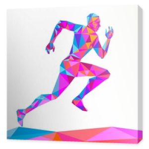 Ilustracja wektorowa kryształowego biegacza na białym tle