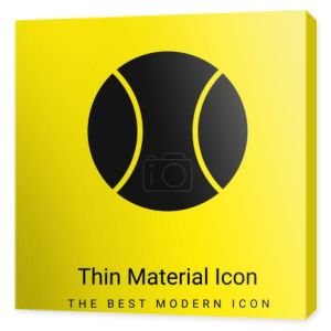 Big Tennis Ball minimalna jasnożółta ikona materiału
