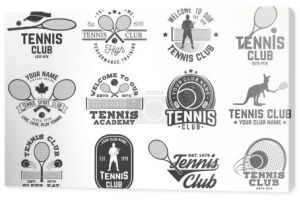 Zestaw identyfikatorów klub tenisowy