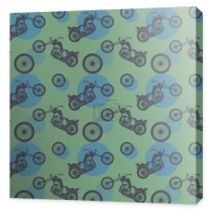 Seamless pattern, bikers theme