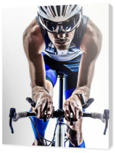 mężczyzna triathlon iron man sportowiec rowerzysta jazda na rowerze