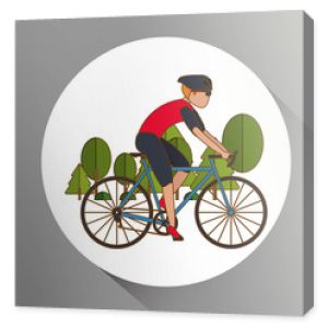 Płaska ilustracja projektu stylu życia roweru, edita