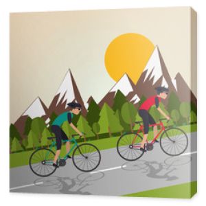 Płaska ilustracja projektu stylu życia roweru