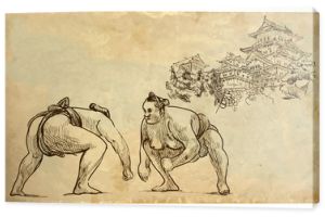 Scena kultury japońskiej: Sumo