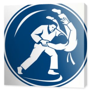 Ikona koła rzucanego przez walczących w Judo