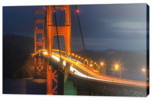 Golden Gate Bridge zamknąć w nocy, San Francisco, Kalifornia.