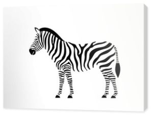 Logo zebry. Na białym tle zebra na białym tle