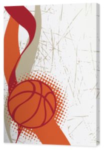 Pionowy plakat koszykówki. Abstrakcyjne tło