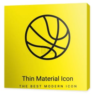 Piłka do koszykówki Wariant minimalny jasnożółty materiał ikona