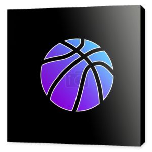 Piłka koszykówki niebieski gradient wektor ikona