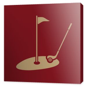 Ikona golfa. Symbol sportu. Mieszkanie